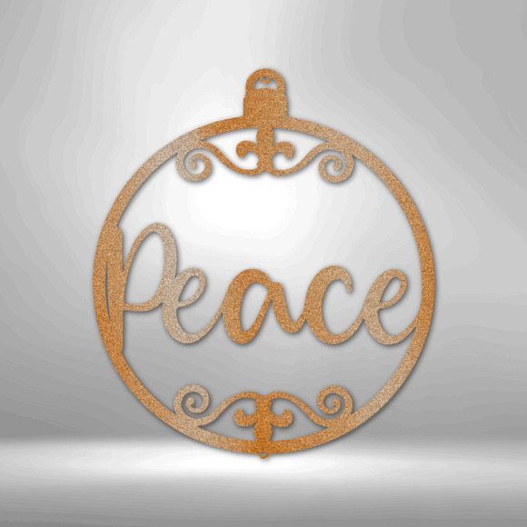 Peace Ornament Steel Sign Laser Cut Powder Coated Home & Office Metal Wall Decor